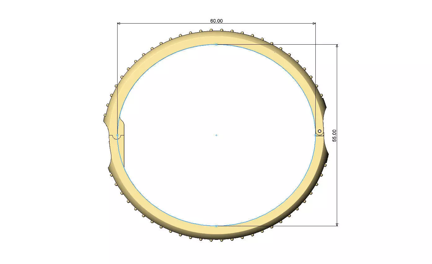 Diamond dome flexture clasp bracelet with covers 3D print model_10