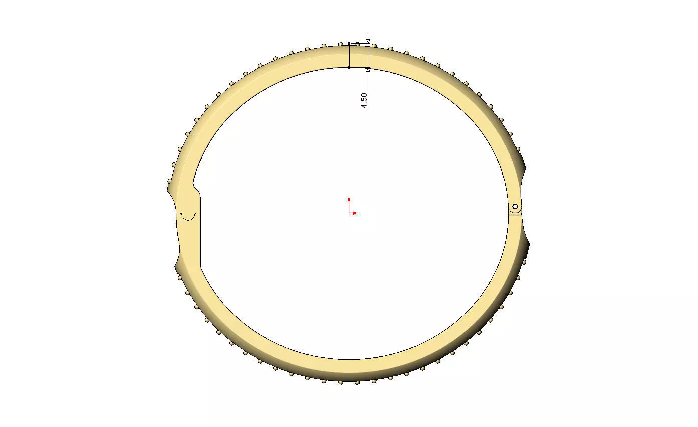 Diamond dome flexture clasp bracelet with covers 3D print model_11