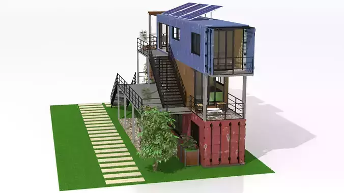 Shipping Container Homes 3D model 3