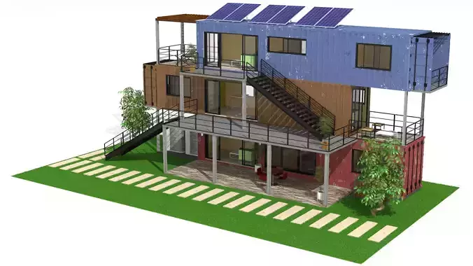 Shipping Container Homes 3D model 2