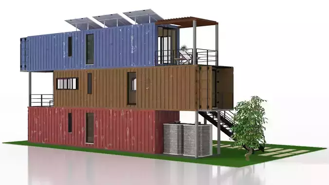 Shipping Container Homes 3D model 5