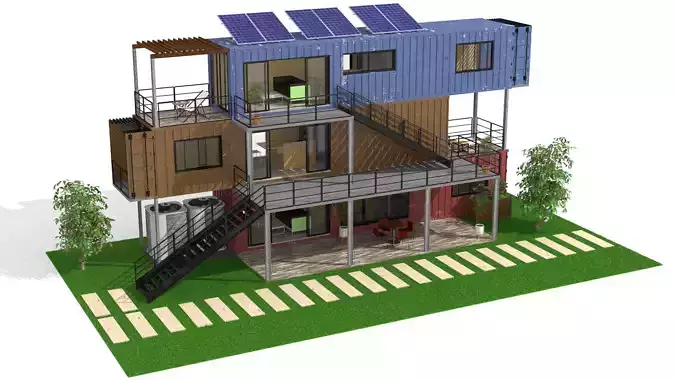 Shipping Container Homes 3D model