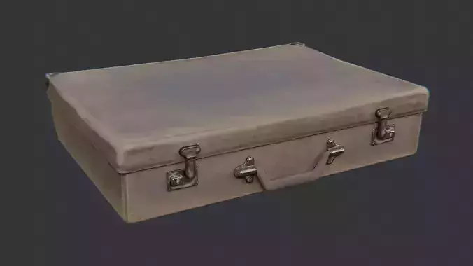 Brown Leather Vintage Suitcase