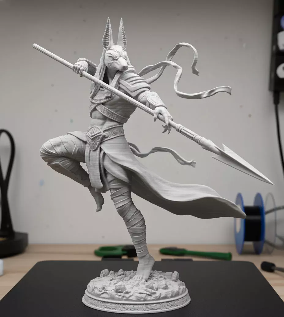 Anubis God of Death Egyptian Fantasy Warrior 3D print model_2