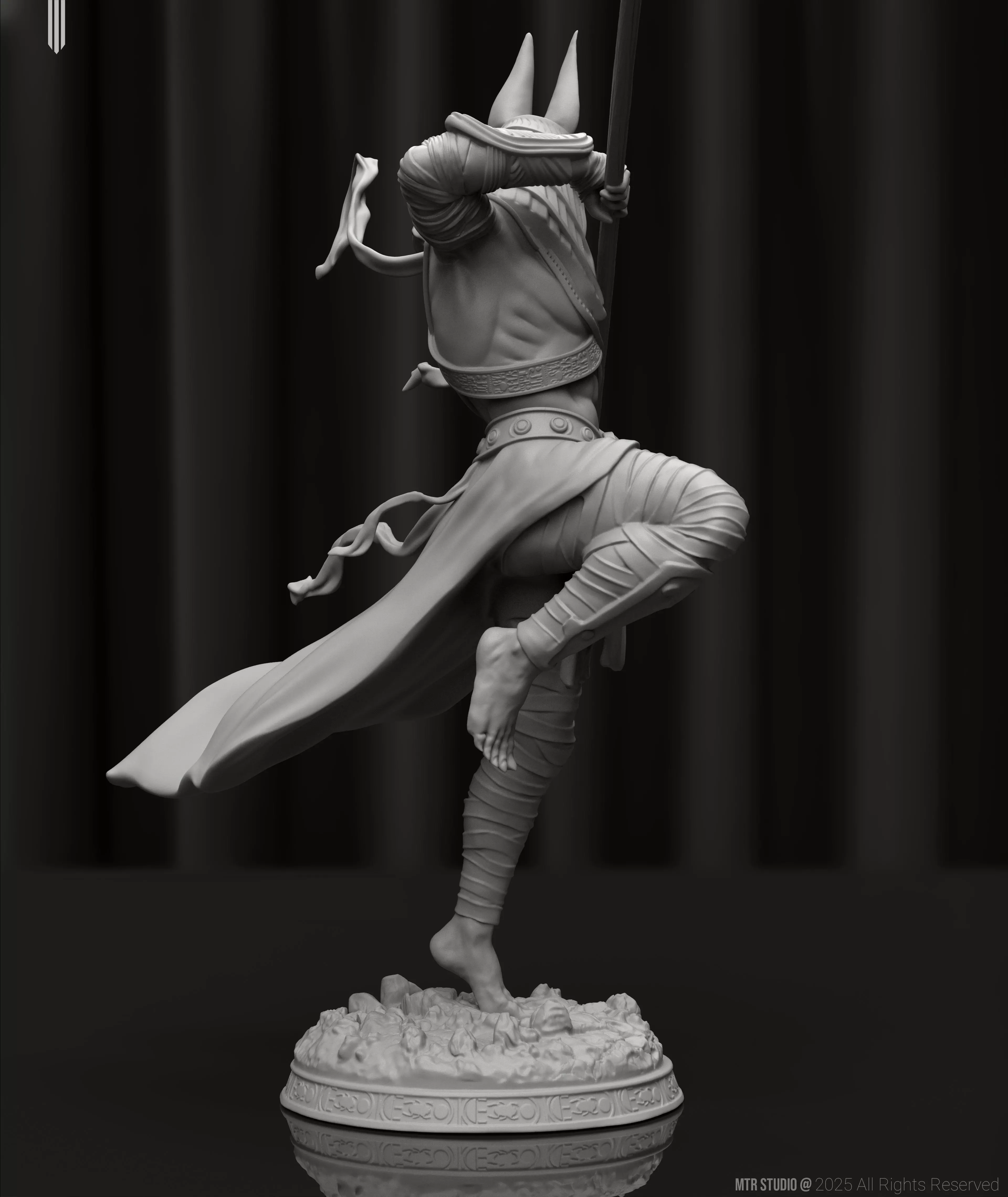 Anubis God of Death Egyptian Fantasy Warrior 3D print model_8