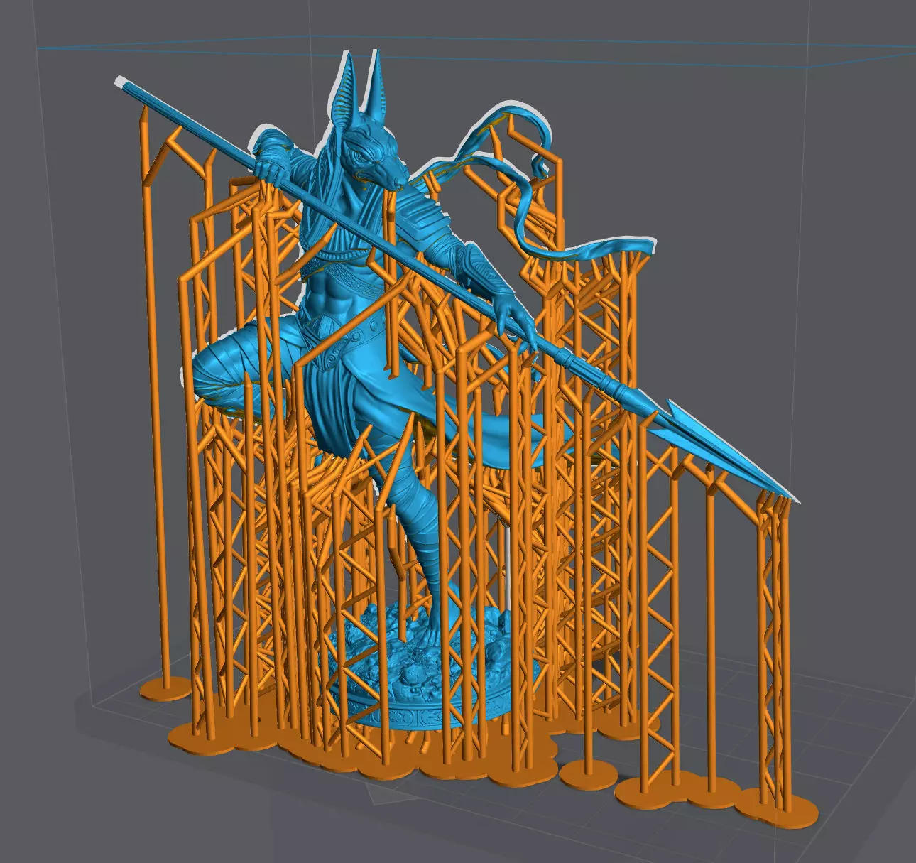 Anubis God of Death Egyptian Fantasy Warrior 3D print model_10