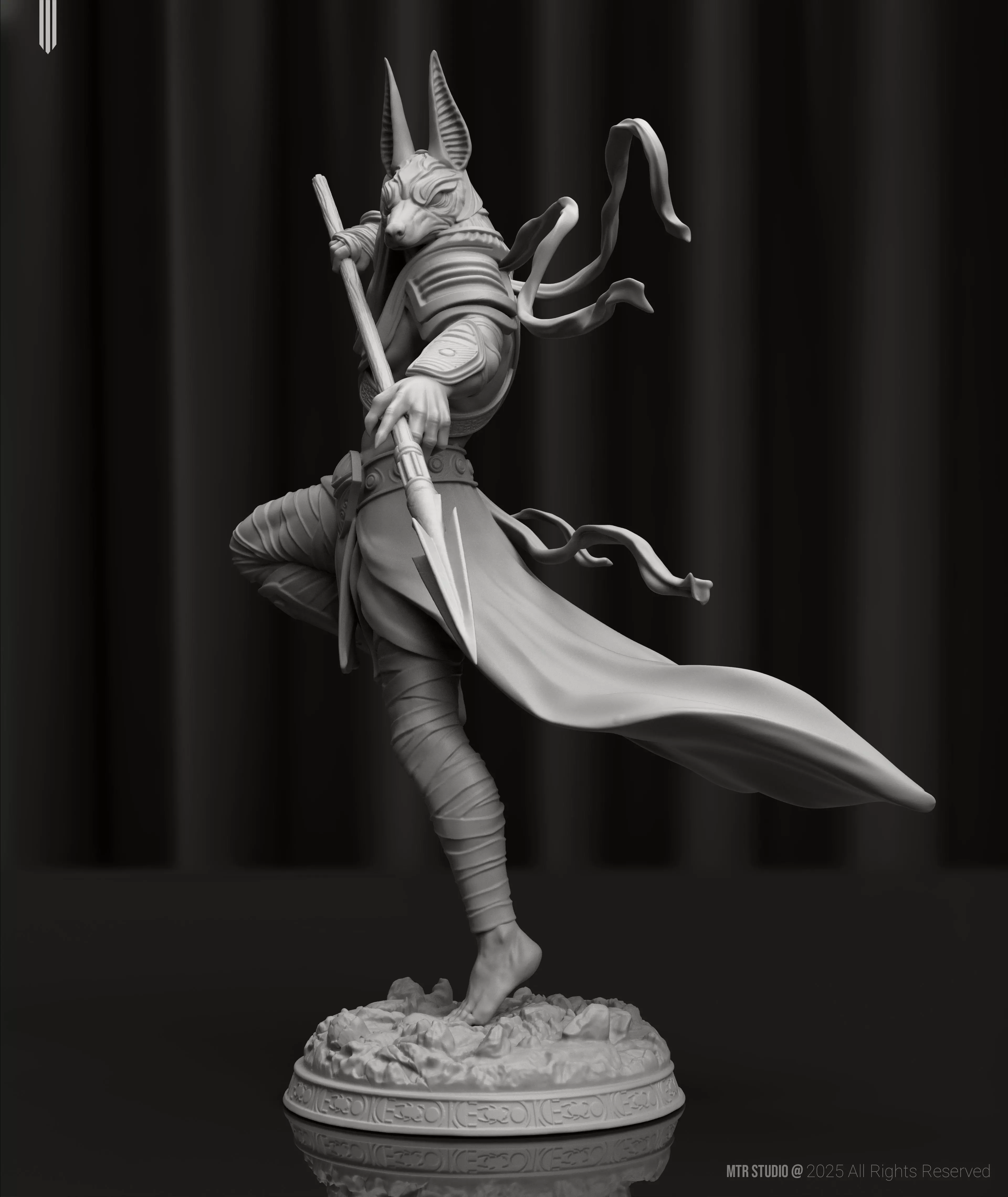 Anubis God of Death Egyptian Fantasy Warrior 3D print model_3