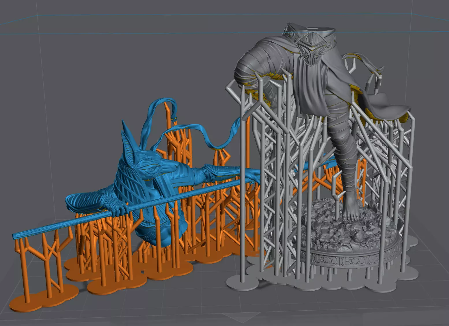 Anubis God of Death Egyptian Fantasy Warrior 3D print model_9