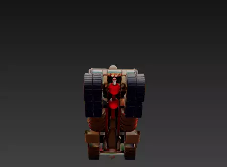 3D Holiday Truck Winter Christmas Scene 3D print model_9