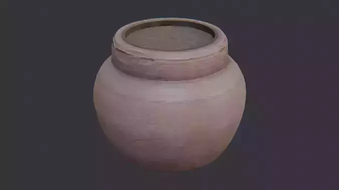 Small Terracotta Pot with Dark Interior