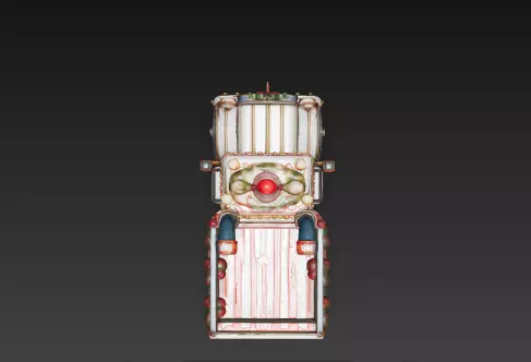 3D Winter Christmas Delivery Truck Scene 3D print model_5