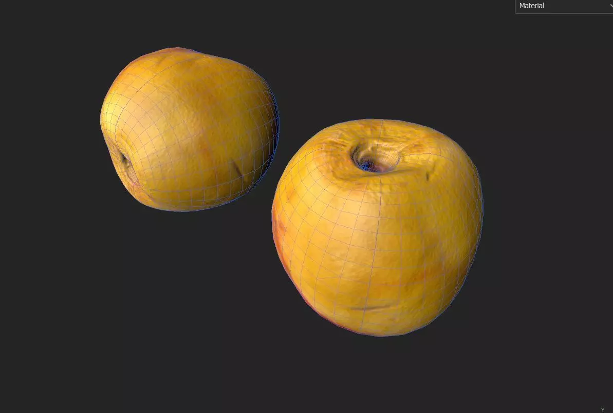 Nectarine M02 Low-poly 3D model_6