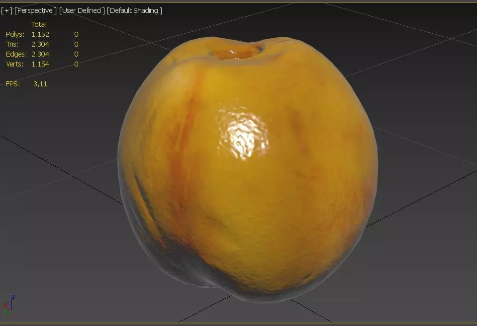 Nectarine M02 Low-poly 3D model_2