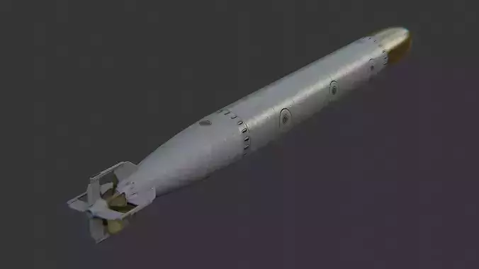 German Torpedo Naval Weapon Model