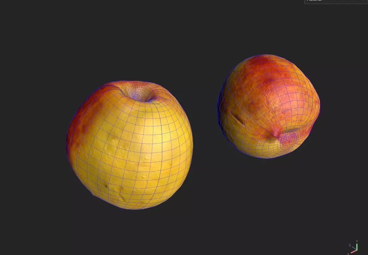 Nectarine  M03 Low-poly 3D model_1