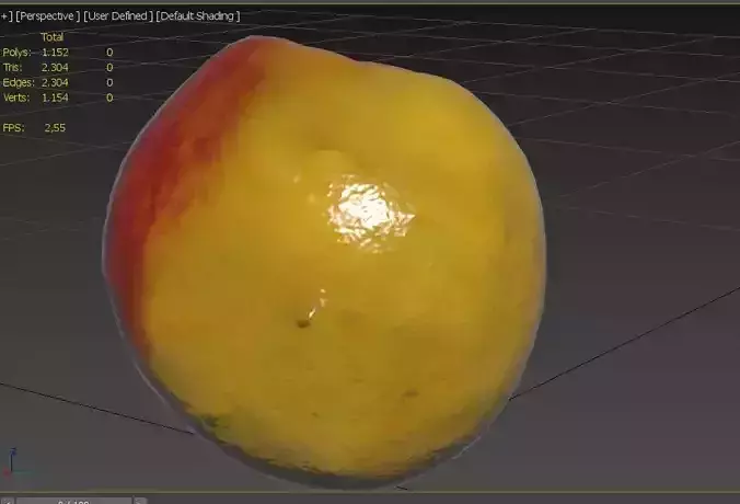 Nectarine  M03 Low-poly 3D model 3