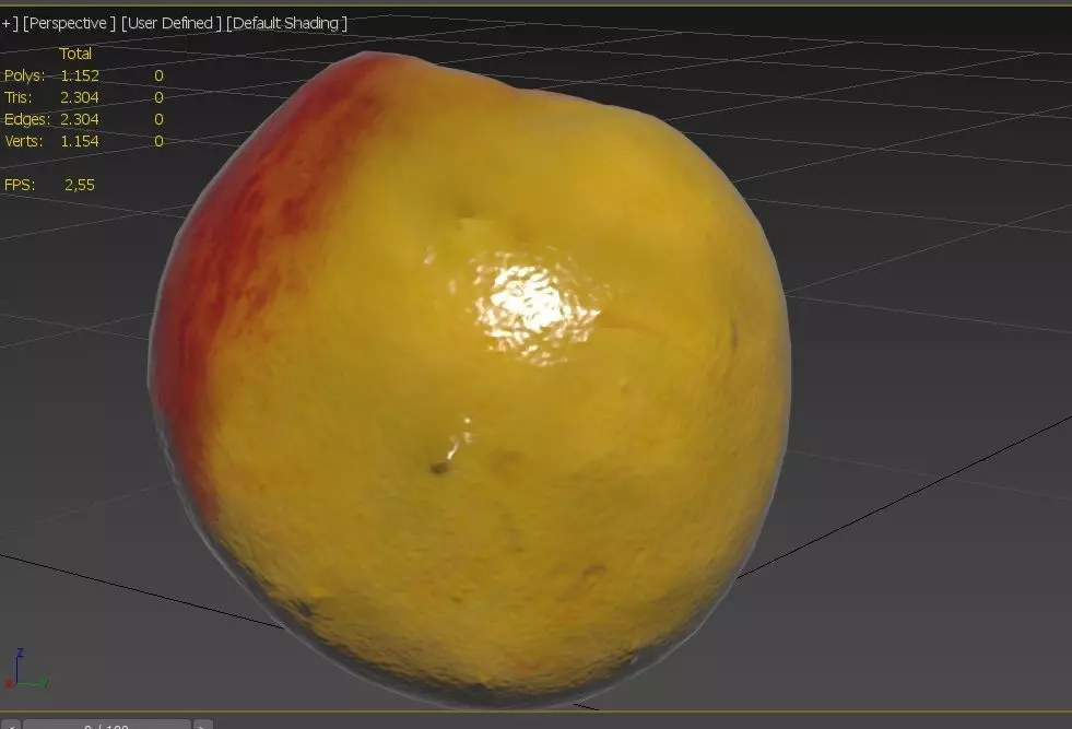Nectarine  M03 Low-poly 3D model_2
