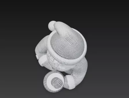 3D Santa Claus with Snowman Christmas Scene 3D print model_10