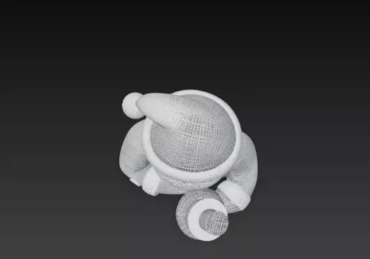 3D Santa Claus with Snowman Christmas Scene 3D print model_13