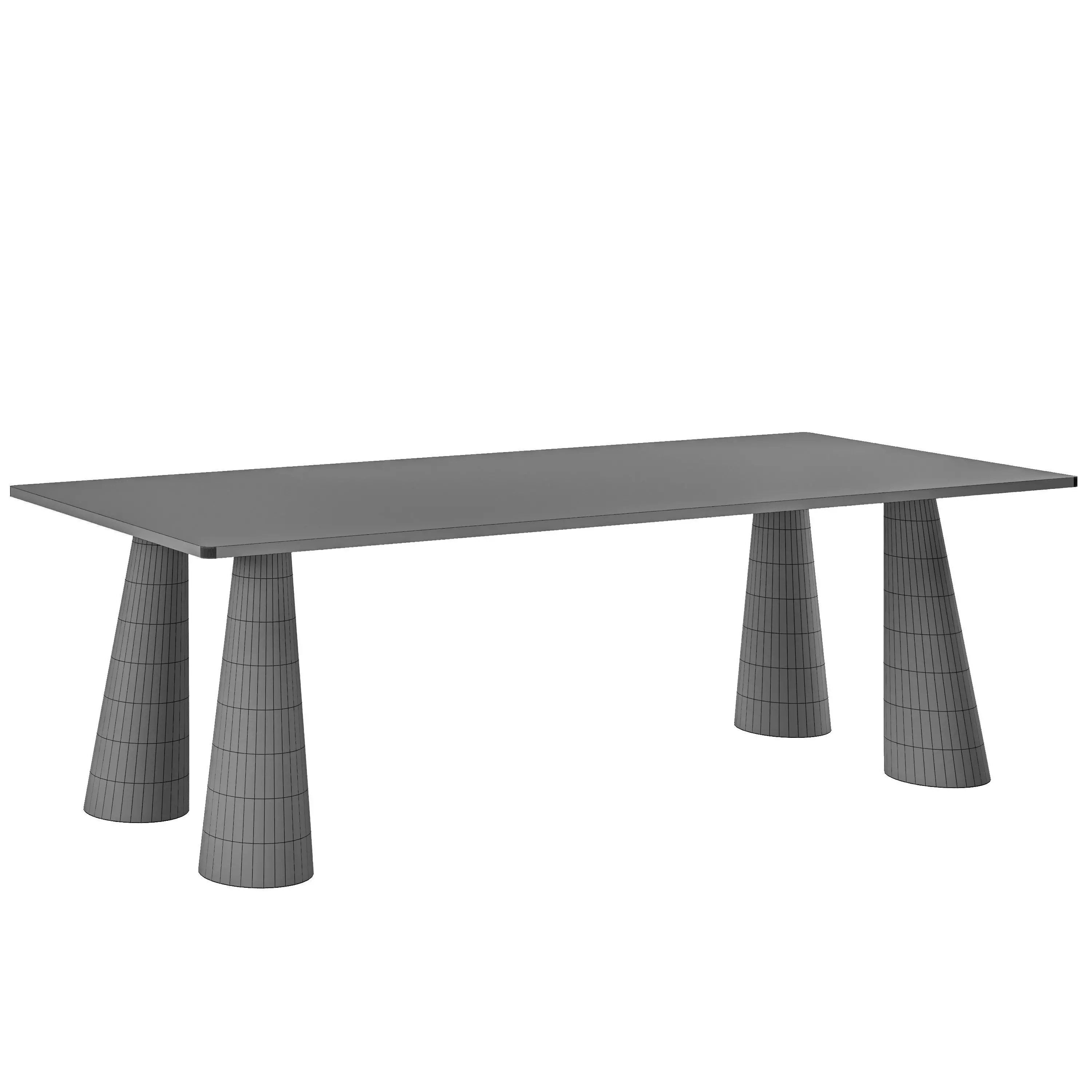 Coffee table Hanabira Low-poly 3D model_2