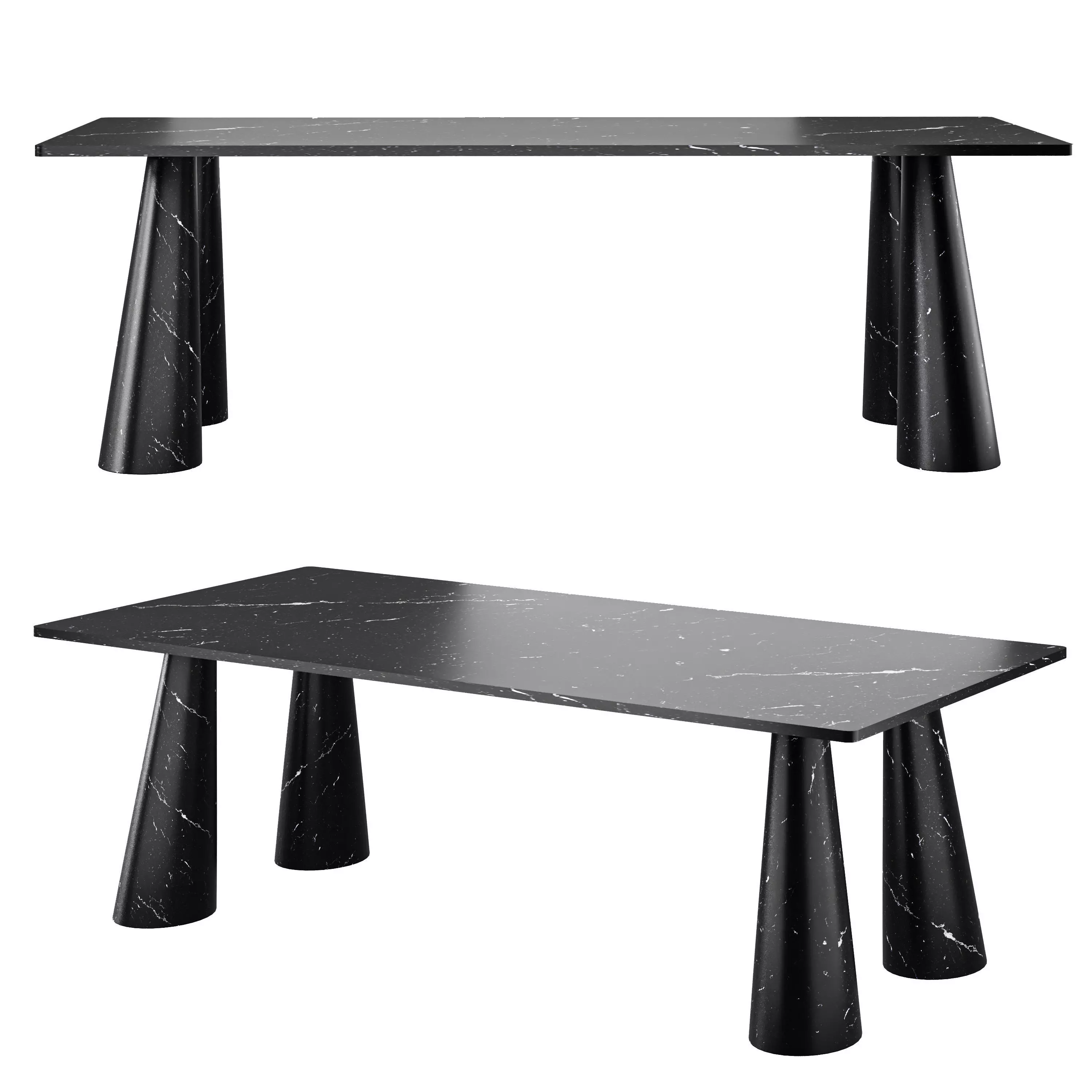 Coffee table Hanabira Low-poly 3D model_0