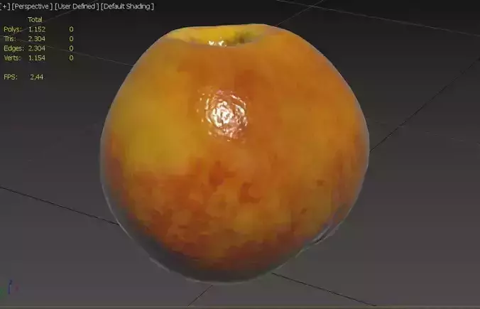 Nectarine  M05 Low-poly 3D model 3