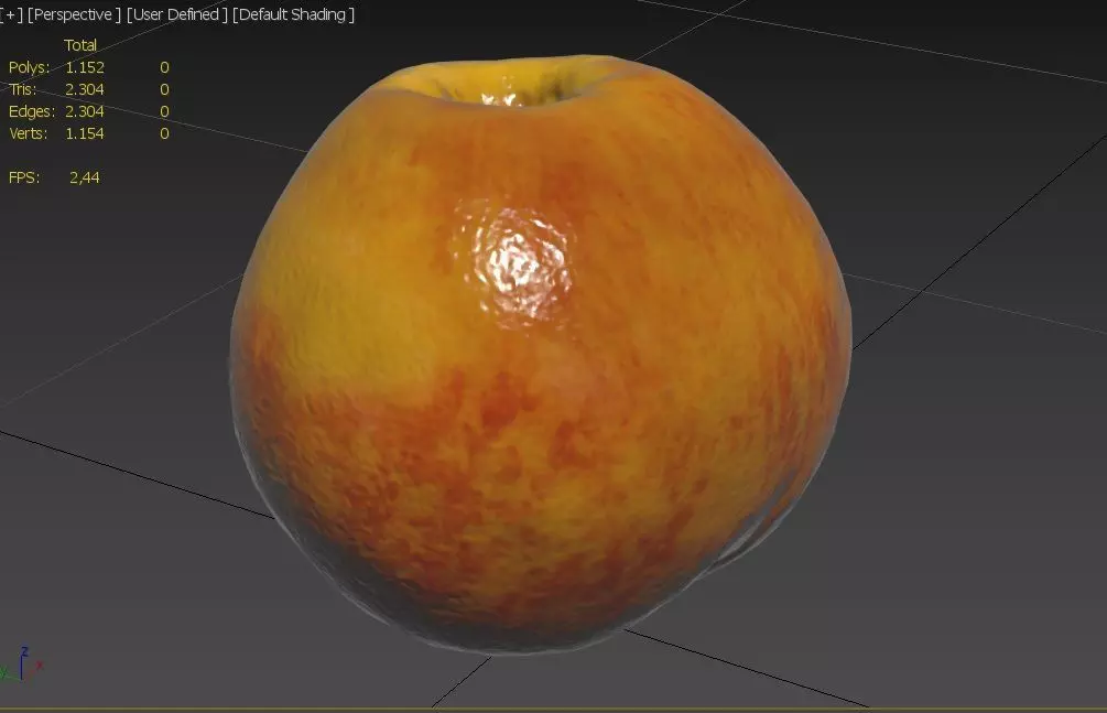 Nectarine  M05 Low-poly 3D model_2