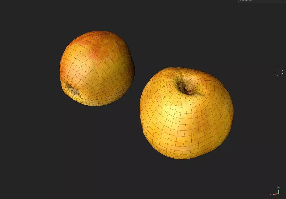 Nectarine  M05 Low-poly 3D model_6