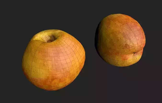 Nectarine  M05 Low-poly 3D model 2