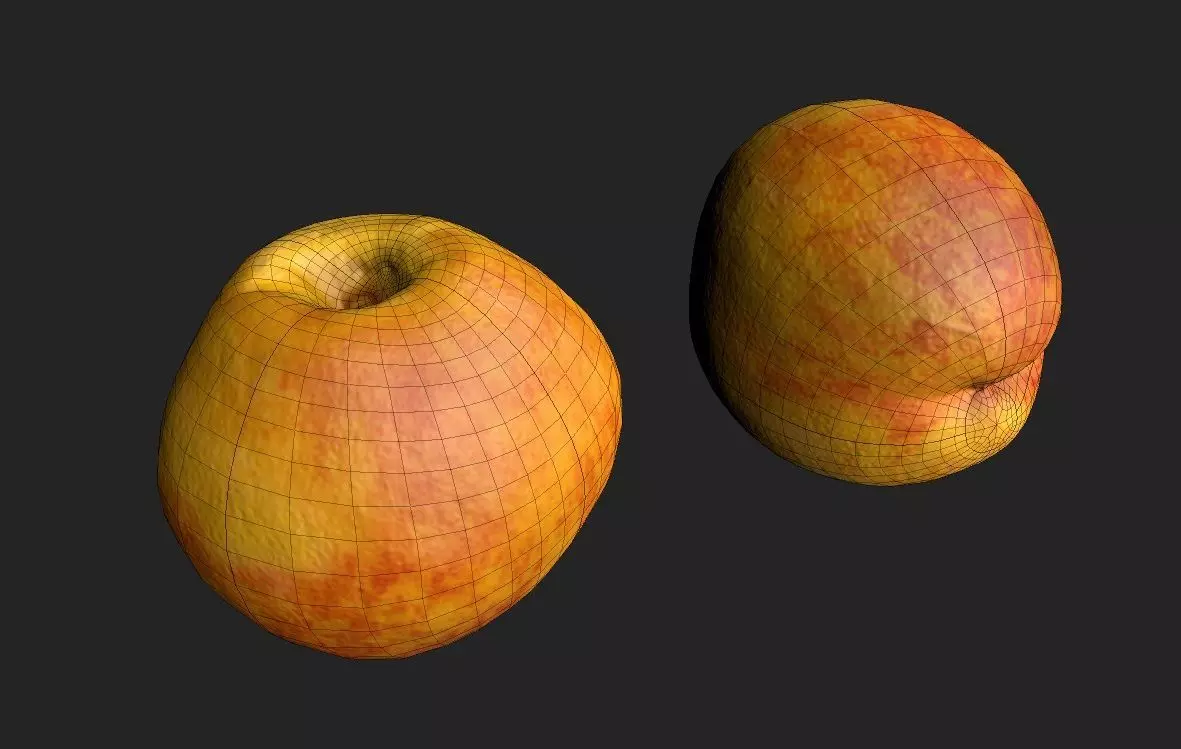 Nectarine  M05 Low-poly 3D model_1