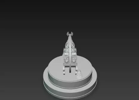 3D Santa Claus on Sleigh Christmas Display 3D print model_11