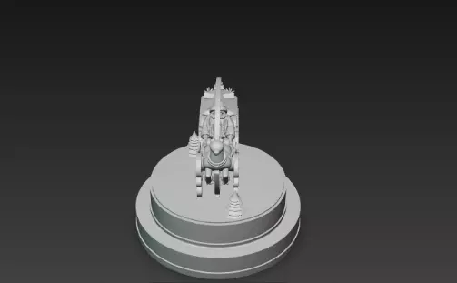 3D Santa Claus on Sleigh Christmas Display 3D print model_13