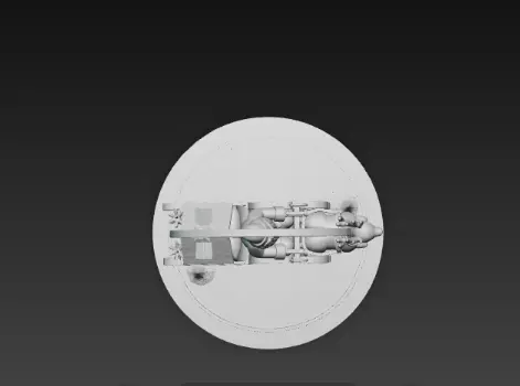 3D Santa Claus on Sleigh Christmas Display 3D print model_9