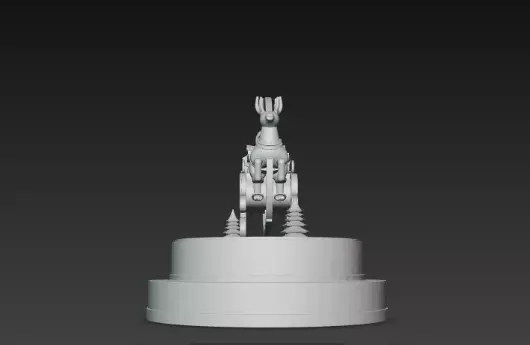 3D Santa Claus on Sleigh Christmas Display 3D print model_7