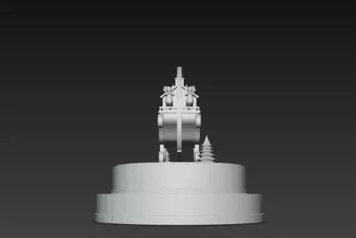 3D Santa Claus on Sleigh Christmas Display 3D print model_3