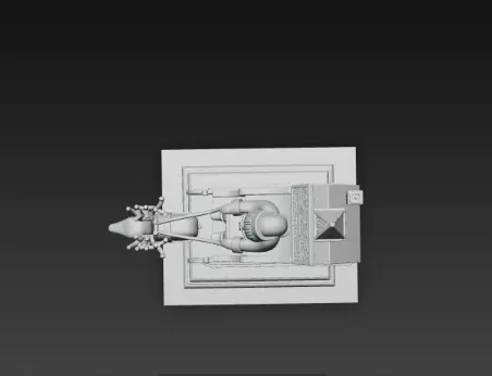 Santa Sleigh on Podium 3D Christmas Scene 3D print model_14