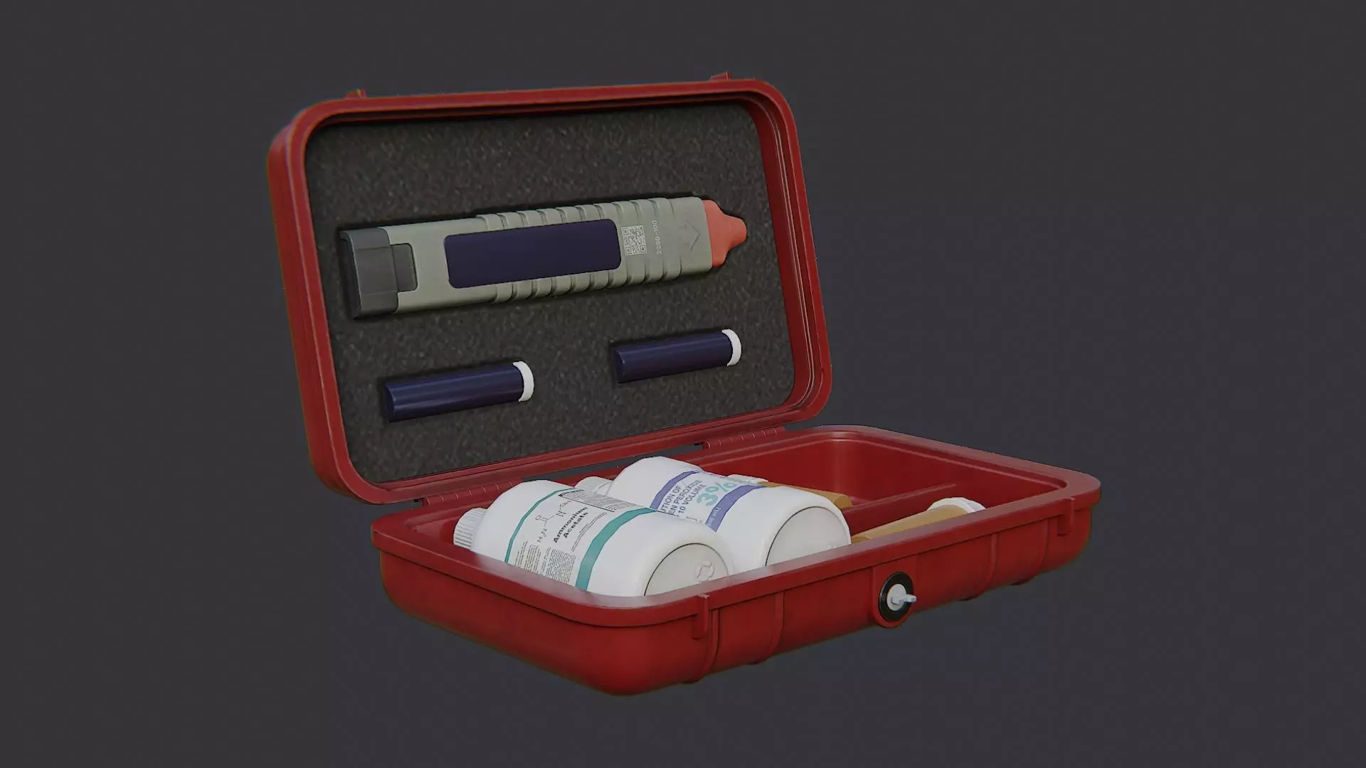 Heal Stim Syringe Kit Low-poly 3D model_2