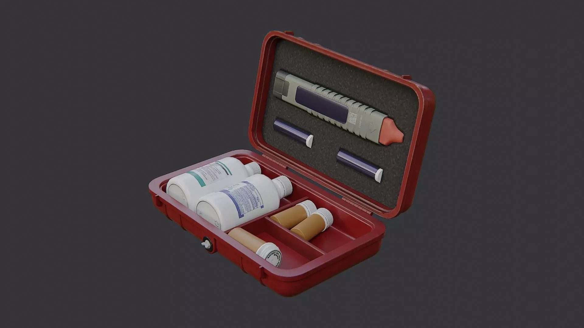 Heal Stim Syringe Kit Low-poly 3D model_3
