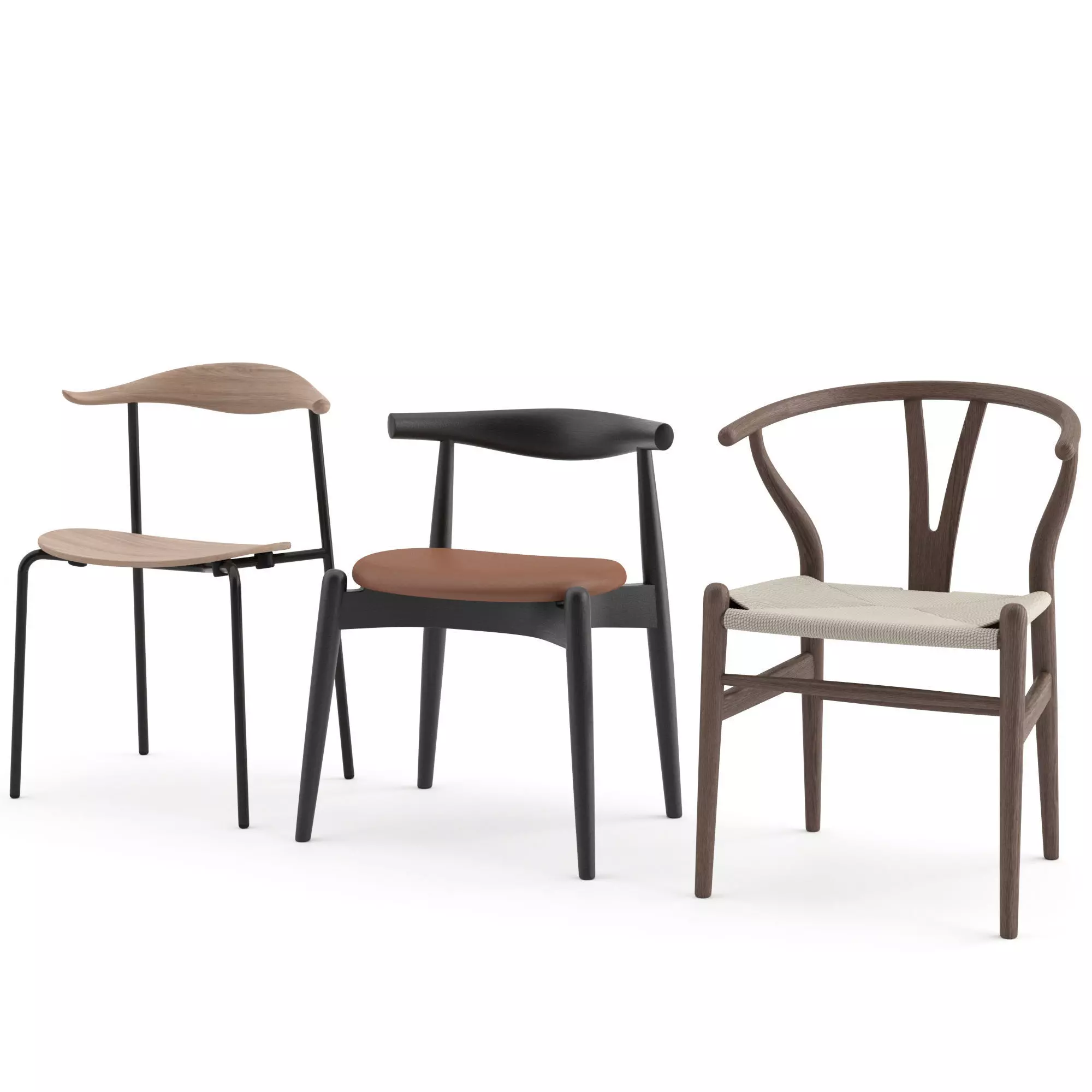 Modern Dining Chair Collection with Diverse Designs 3D model