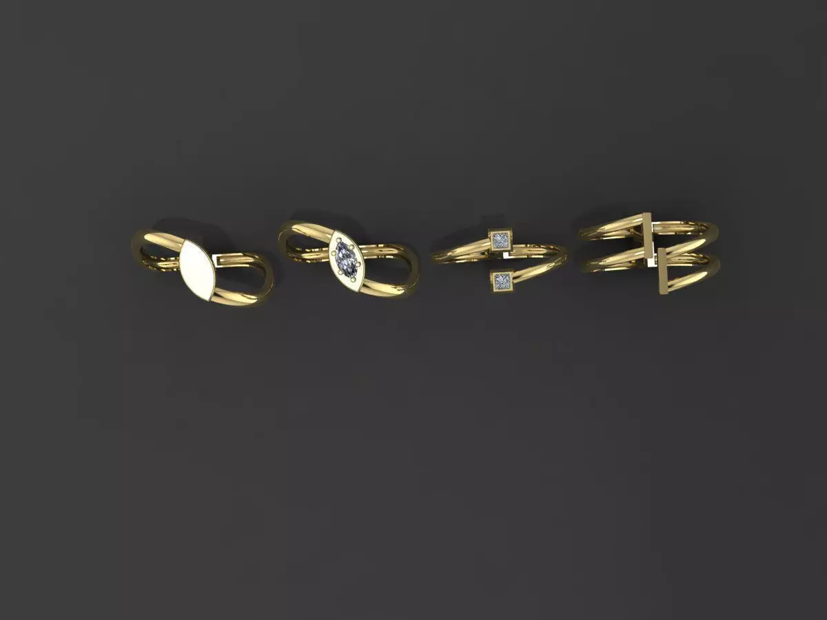 rings 3D print model_0