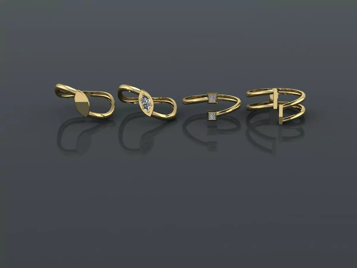 rings 3D print model_2