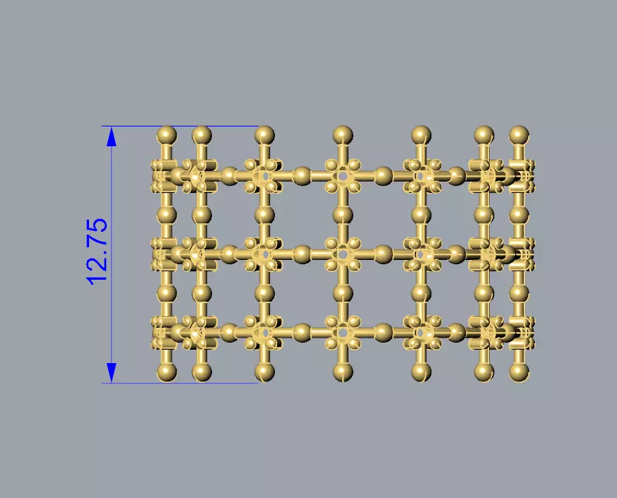 Geometric Lattice Diamond Star Ring 3D Model 3D print model_2