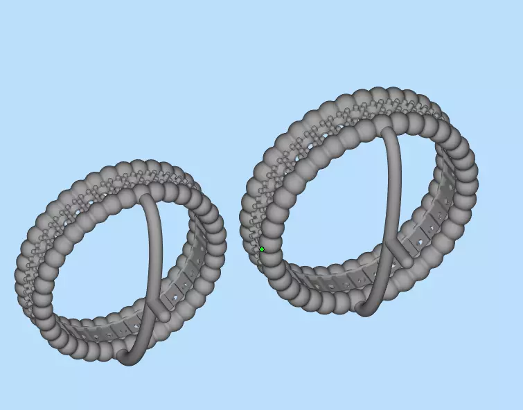 Van Cleef rings with diamonds 3D print model_6