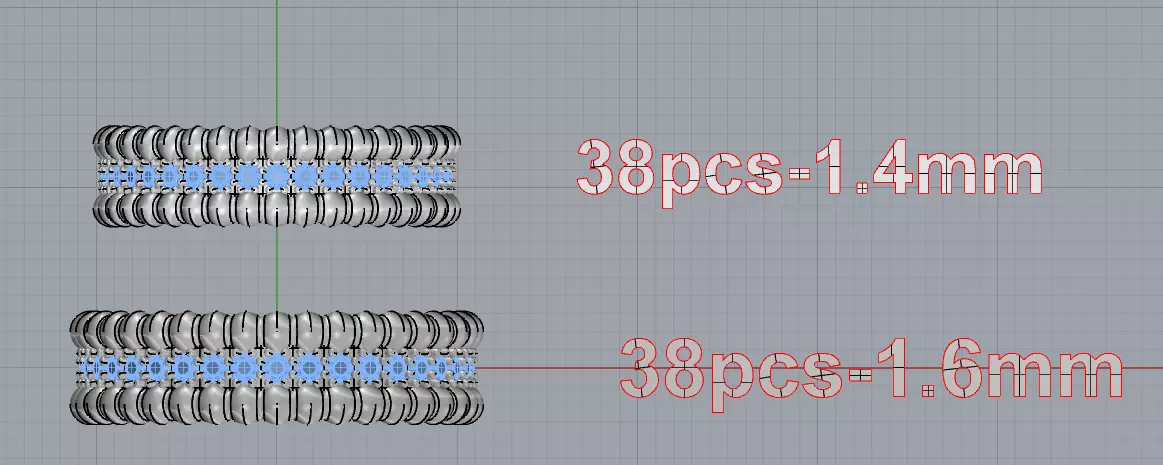 Van Cleef rings with diamonds 3D print model_5