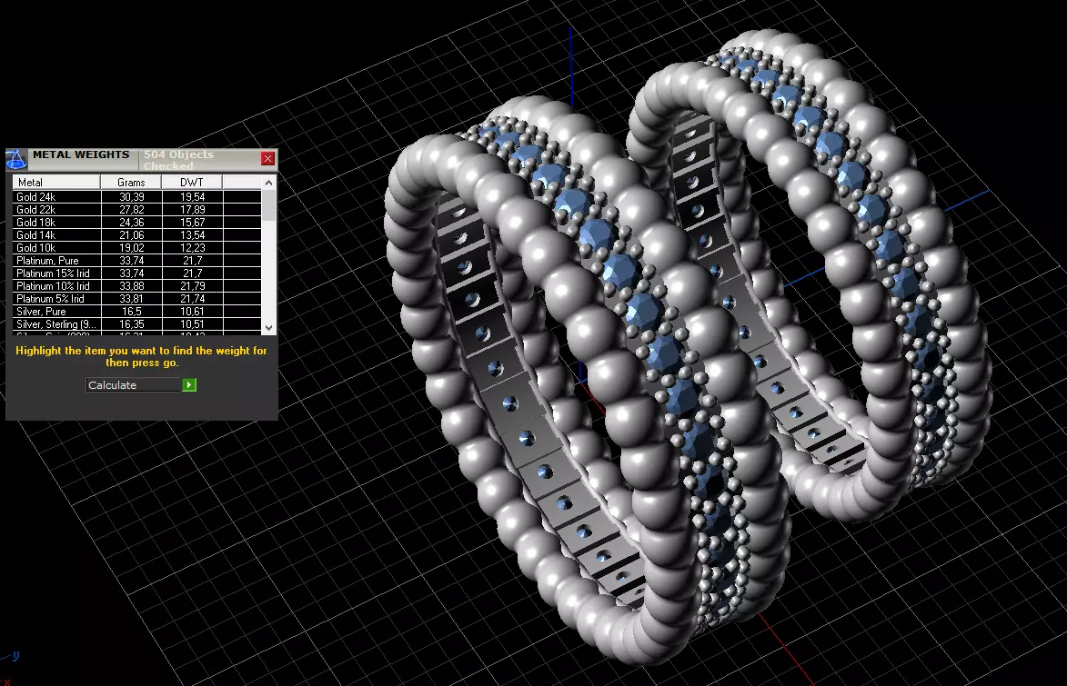 Van Cleef rings with diamonds 3D print model_7