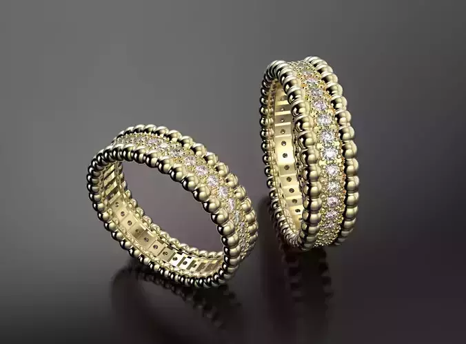 Van Cleef rings with diamonds