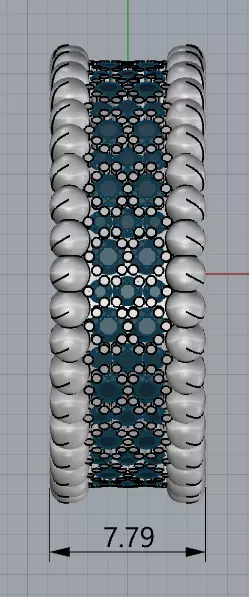 Van Cleef ring with gems 3D print model_6