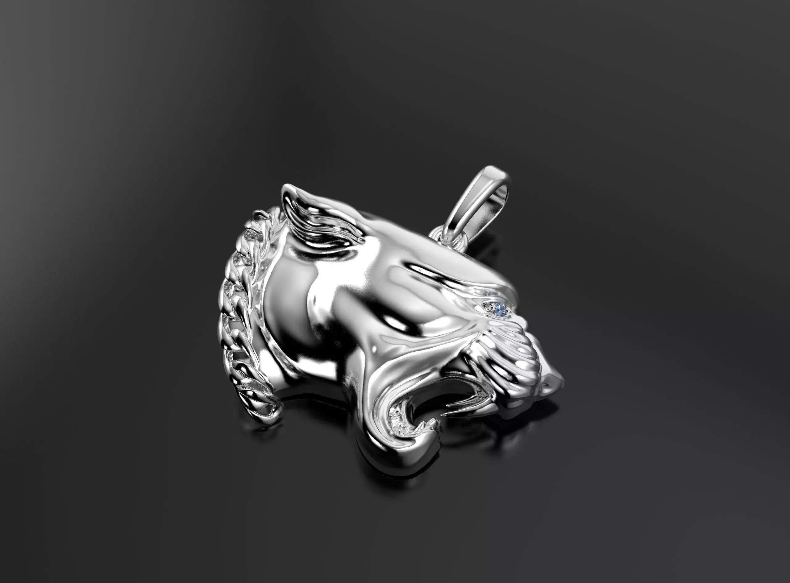 Magerit panthere pendant 3D print model_3