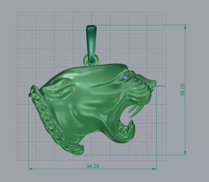 Magerit panthere pendant 3D print model_9