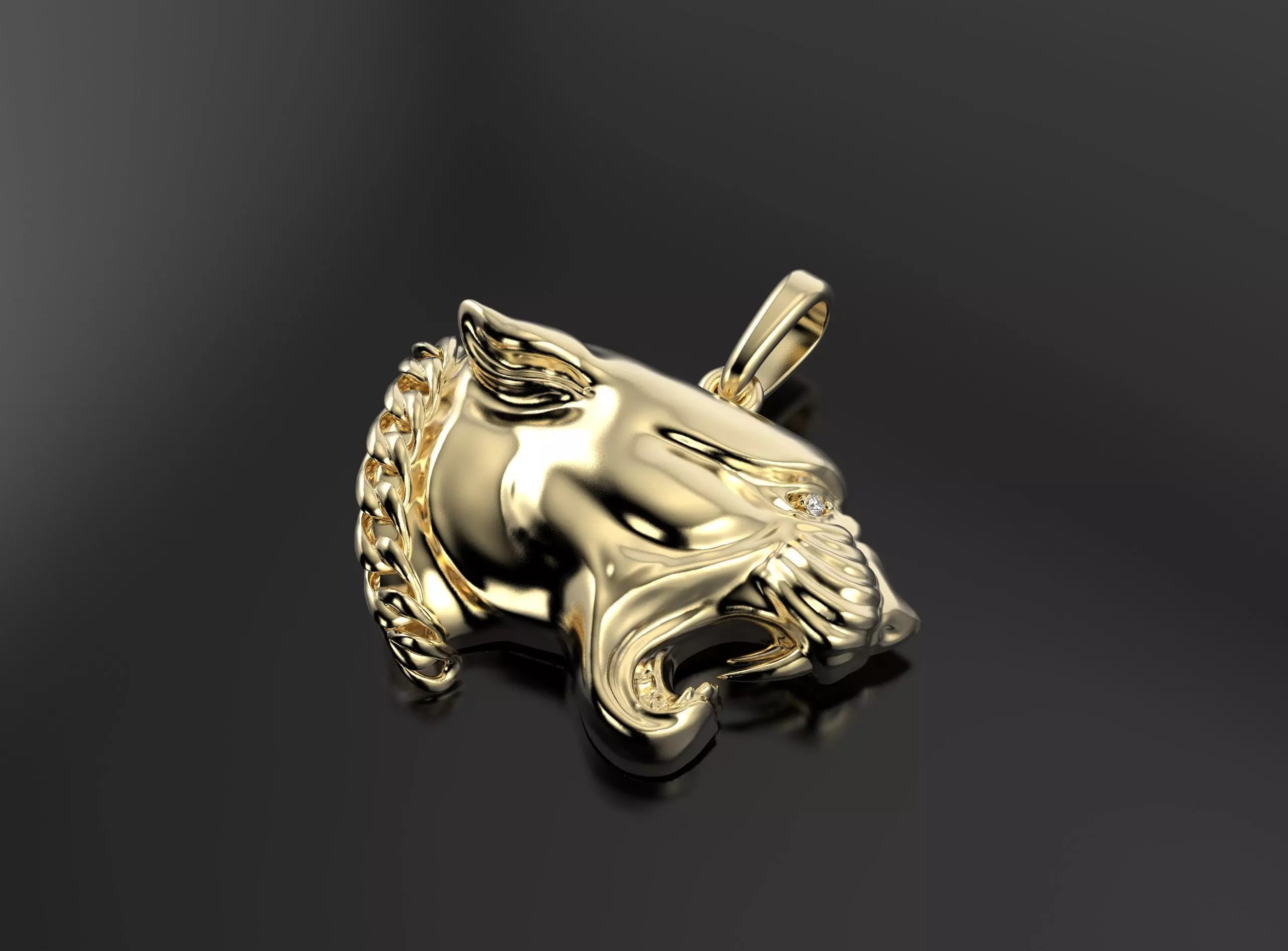 Magerit panthere pendant 3D print model_0